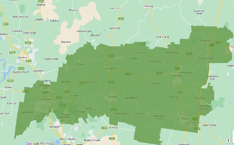 Macedon Ranges Map Franchisee Discovery - Macedon Ranges | Cavalier Homes